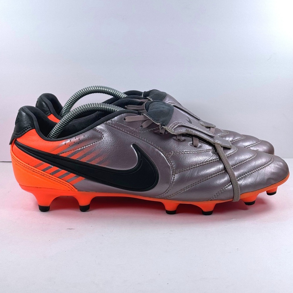 Nike Tiempo Ligera Pro FG FT Soccer Cleats Lilac Orange 104401-500 Mens 11.5